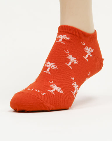 Palmetto Sock Ladies Footies Orange